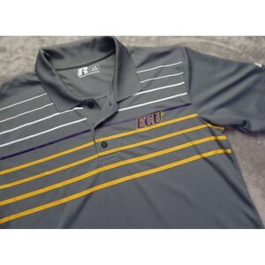 ECU East Carolina University Pirates Gray Polo Shirt Men's Size L